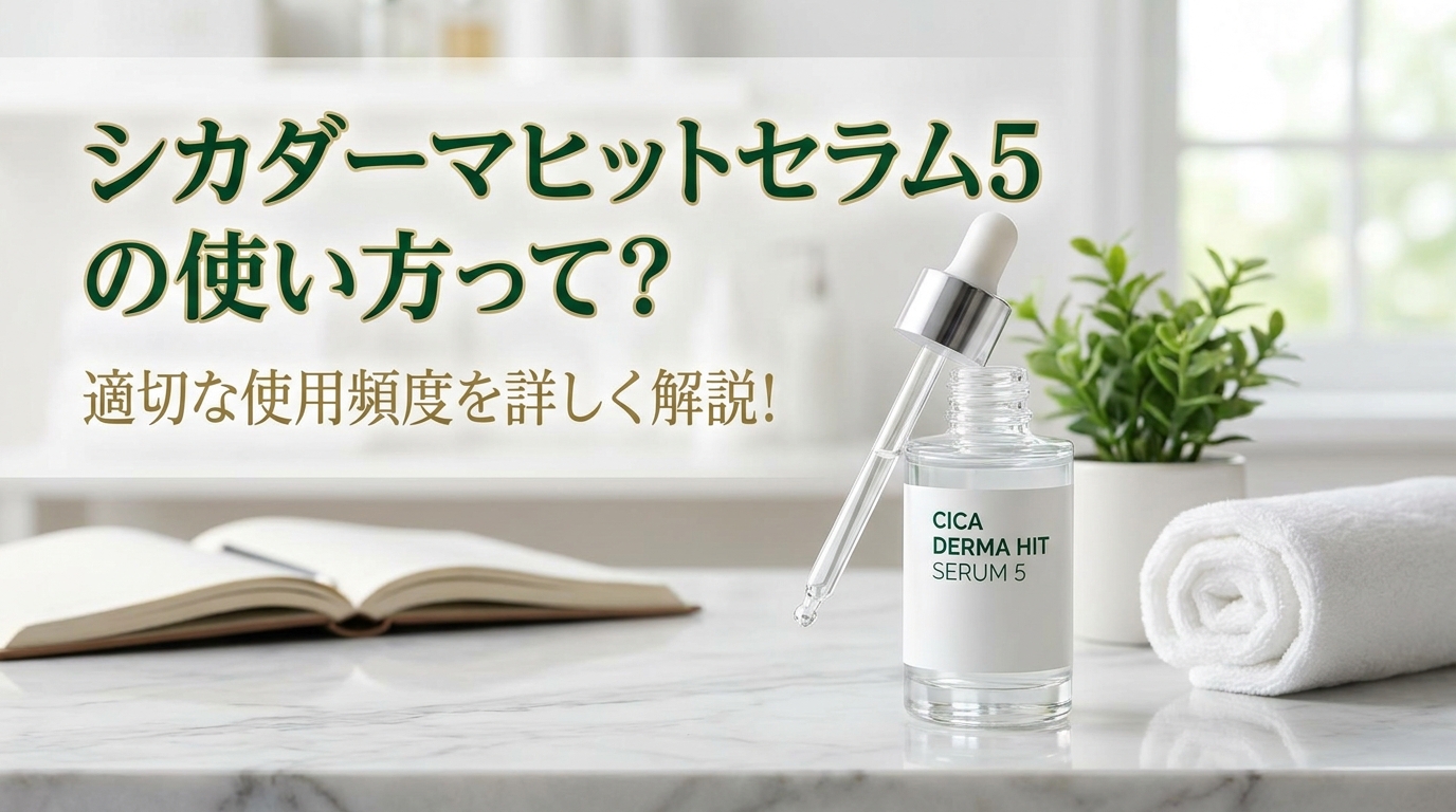 シカダーマヒットセラム5の使い方って？適切な使用頻度を詳しく解説!